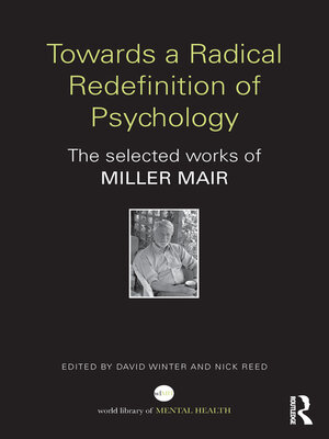 cover image of Towards a Radical Redefinition of Psychology